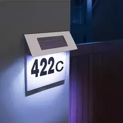 Solarno LED svetlo za kućni broj - jasno vidljiv broj kuće i noću