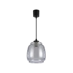 Brilagi - LED luster na sajli R GLASS 1xE27/60W/230V prečnik 26 cm crna/dimljena siva