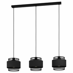 EGLO viseća lampa BAZELY 3xE27 99 cm crna mreža 43669