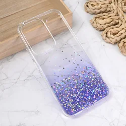 Maska za telefon Silikonska Glitter za Honor 200 Lite, Ljubičasta