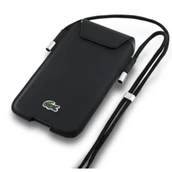 Lacoste torbica za dokumenta i telefon - crna
