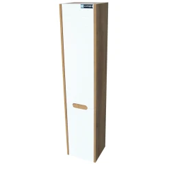 Lapino Konzolna Ormar za kupatilo sa korpom 35x150cm, Flora drvo, Beli