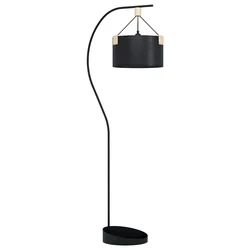 EGLO podna lampa POTOSI E27 luk crni papir drvo 187 cm 39947