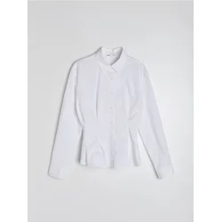 Sinsay - Pamučna slim fit košulja - belo