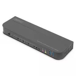 KVM Switch, 4xDP, 1xDP/HDMI Out,USB 4K@60Hz