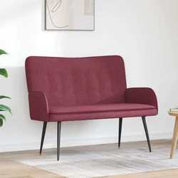 Sofa za dvije osobe boja crnog vina 115 x 61 x 87 cm Tkanina