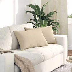 Jastučići za sofu 2 pcs Krema 60 x 40 cm tkanina