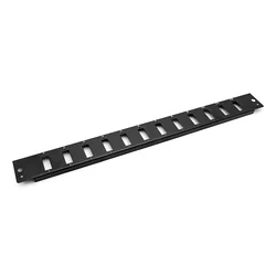 FO front plate for fiber optic panel (for DN-96200-QL) 12x SC duplex 1U, black
