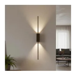 LED zidna svetiljka AISHA LED/12W/230V 4000K 80 cm crna