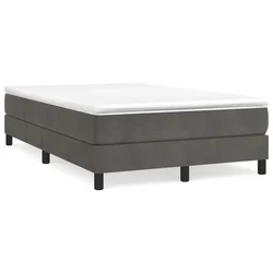 Krevet box spring s madracem tamnosivi 120 x 190 cm baršun
