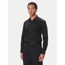 HUGO Srajca Kenno 50570294 Črna Slim Fit