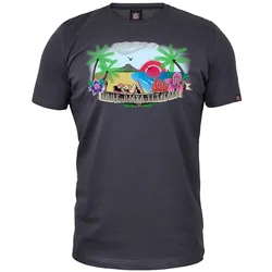 011Shop Muška majica kratkih rukava Pičke,plaža,tetovaža, Tamnosiva