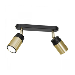 Stropno spot svetlo NEST 2xGU10/8W/230V crna/mesing