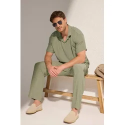 Trendyol Muška majica Tmnss25Po00045, Zelena