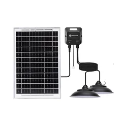 Aigostar - LED solarni luster sa senzorom 2x LED/35W/12V 6000 mAh 6500K, prečnik 15 cm