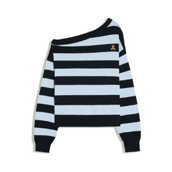 Bershka Pulover marine/nebeško modra