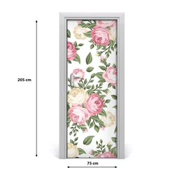 tulup.si Samolepilni tapete na vratih Roses 75x205 cm