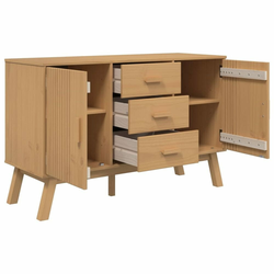 Komoda OLDEN smeđa 114 x 43 x 73,5 cm od masivne borovine