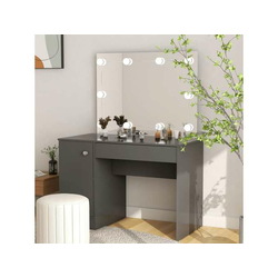 Stolić za šminkanje s LED svjetlima 110 x 55 x 145 cm MDF sivi