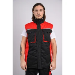Laki Industry premium Radni prsluk Crno-crveni