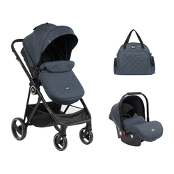 KikkaBoo Kolica za bebe GIANNI Teget set 2in1 sa autosedištem