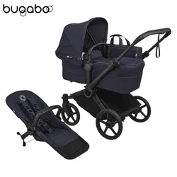 Bugaboo - Voziček Donkey 6 Mono, Black/Deep Indigo-Deep Indigo