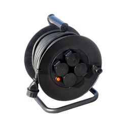 Solight PB33 - Produžni kabl na bubnju 25m crni IP44
