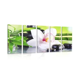 5-delna slika japonska orhideja - 200x100
