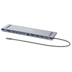 Manhattan 12in1 USB-C 100W-2xHDMI/DP/GLAN/3xUSB/USB-C 190305 Docking station