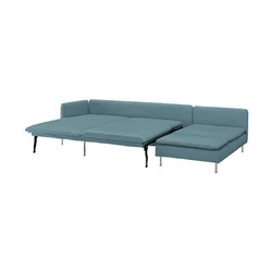 SÖDERHAMN Sofa ležaj 4-sed, s lenjivcem bez stranice/Fridtuna tamnosiva-plava