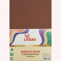 Rebrasti papir A4 1/10 braon