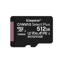 KINGSTON spominska microSD kartica Canvas Select Plus 512GB (SDCS2/512GB) + adapter
