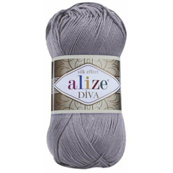 Alize Pletena preja Diva 100 g - (87) siva