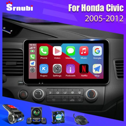 Srnubi 10.3” Android 11 Car Radio for Honda Civic 2005-2012 Multimedia 2Din Carplay QLED Head Unit Floating Screen Stereo Audio