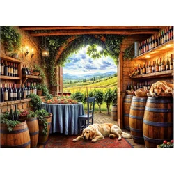 Educa Puzzle Psi in vino 1000 kosov