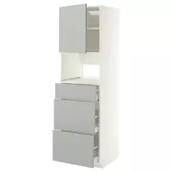 METOD / MAXIMERA Visoki element za ugradne uređaje, bela/Havstorp svetlosiva, 60x60x200 cm