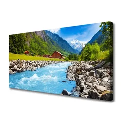 tulup.si Slika na platnu Gorovje river landscape 140x70 cm