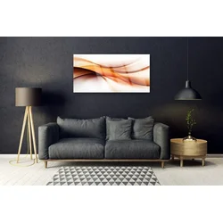 tulup.si Slika na steklu Abstrakcija graphics waves 120x60 cm 4 obešalnika