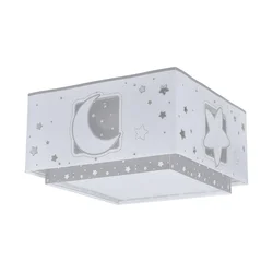 Dalber 63236E - Dečije plafonsko svetlo MOONLIGHT 2xE27/60W/230V sivo