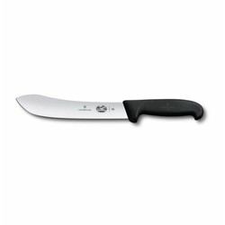 VICTORINOX nož za porcionirajne, ravno in široko rezilo, 20 cm, črn, 5.7403.20