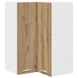 Vidaxl Viseča omarica Artisan hrast in bela 57 x 57 x 80 cm