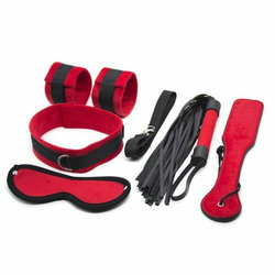 Gardj Europe Komplet za bondage z bičem – rdeč