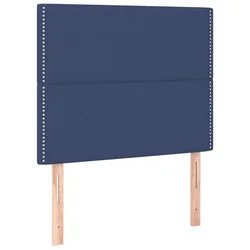 Vidaxl Vzglavje postelje modro 90x5x118/128 cm blago