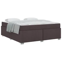 Vidaxl Konstrukcija postelje Temno rjava 180 x 200 cm blago