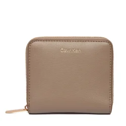 Calvin Klein Denarnica Foil Logo Medium Zip Around LV04F1120G Bež