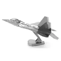 Metal Earth 3D metalna maketa Avion F22 Raptor, Srebrne boje