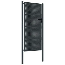 Vidaxl Vrtna vrata antracit 100x175 cm jeklo
