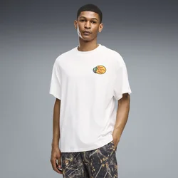 PUMA Dylan Wildcat Oversized Tee Men, Clothing, White, L