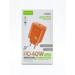 Bavin punjač 40W PD Type C PC209Y narandžasta ( 90066 )