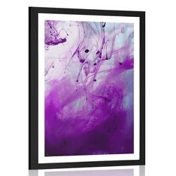 Plakat s paspartujem čarobna vijolična abstrakcija - 60x90 no frame